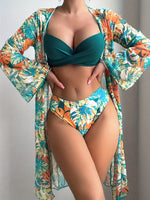 Conjunto de Bikini tropical - 3 piezas