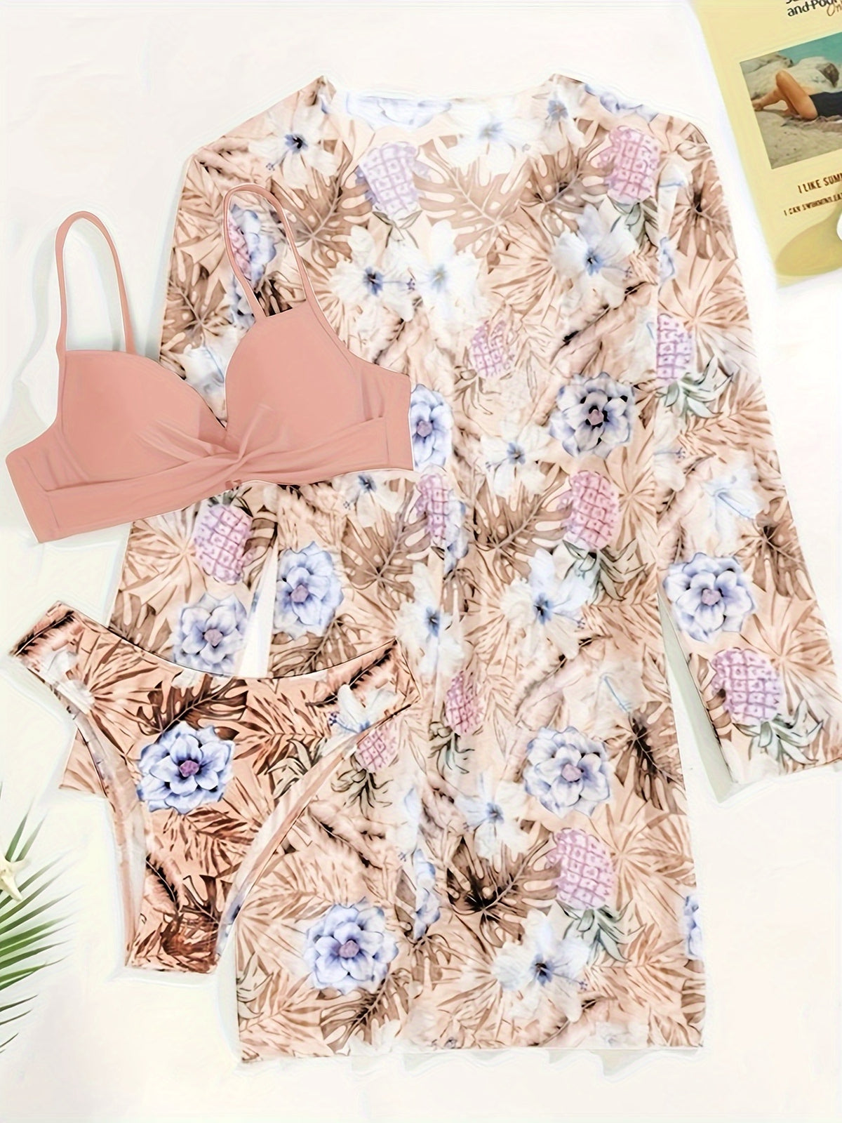 Conjunto Bikini floral -3 peças