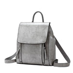 Mochila para mujer, bolso de hombro cruzado de cuero genuino para niñas, escuela, libro de piel Natural, mochila para ordenador portátil, bolsas de mensajero