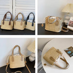 Fashion Bucket Crossbody Bags For Women, Summer Handbags Casual Straw Shoulder Bag For Travel/Vacation, Ladies Beach Bag