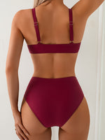 Bikini de Color Sólido y Estiloso