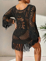 Vestido Semi-Transparente con Cadenas y Abertura