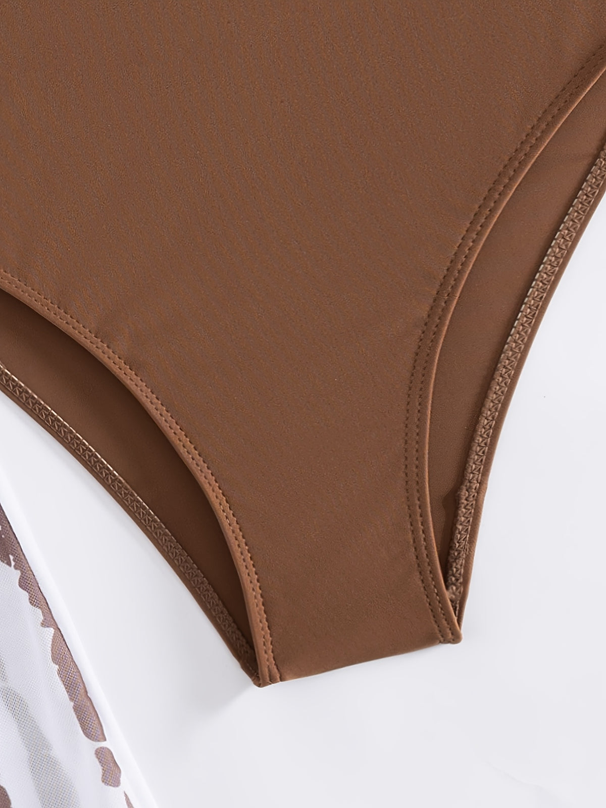 Conjunto de bikini cruzado lavado, de 3 pzas., con cárdigan de manga larga