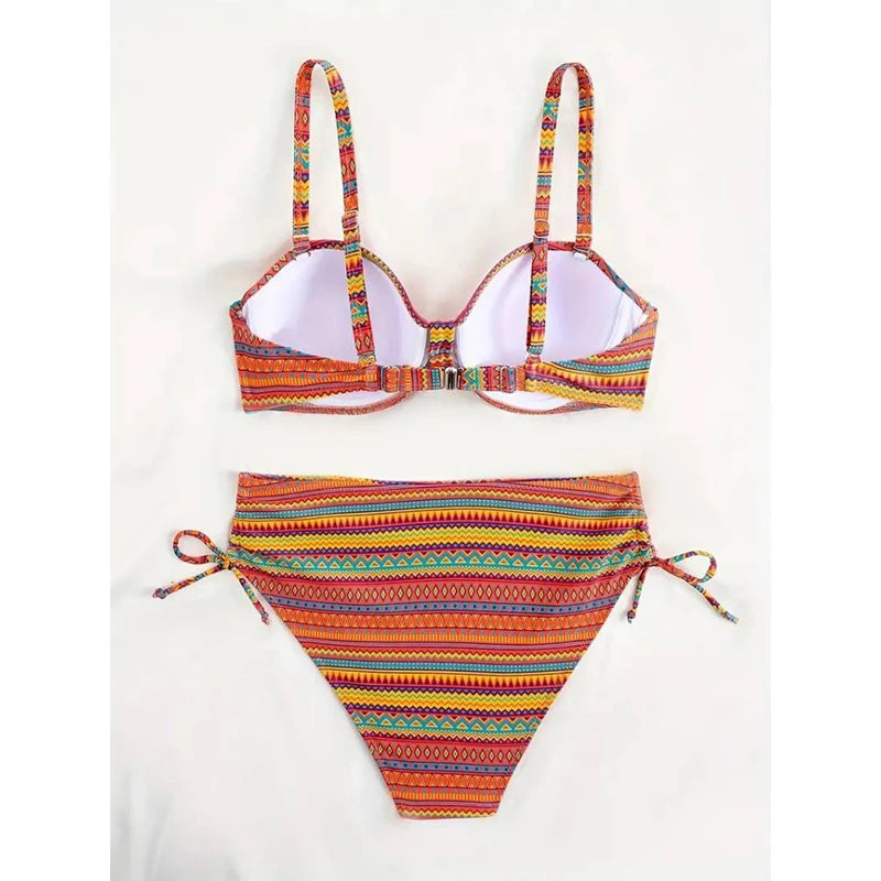 Biquíni Estampado com Amarração Lateral