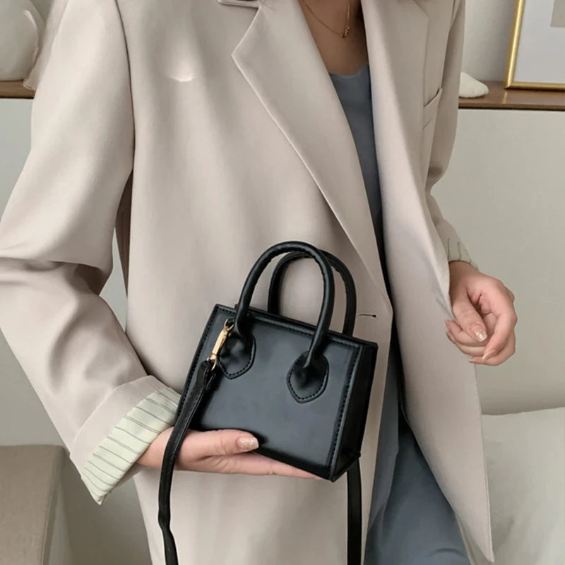 Yogodlns Mini bolso cruzado Vintage para mujer, bandolera pequeña de cuero PU, bolso de hombro elegante, bolso de diseñador, bolso informal para mujer