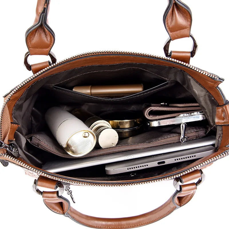 Bolso de diseñador de lujo para mujer, bolso de hombro tipo bandolera de cuero suave de alta calidad, bolso de ocio de gran capacidad 2024