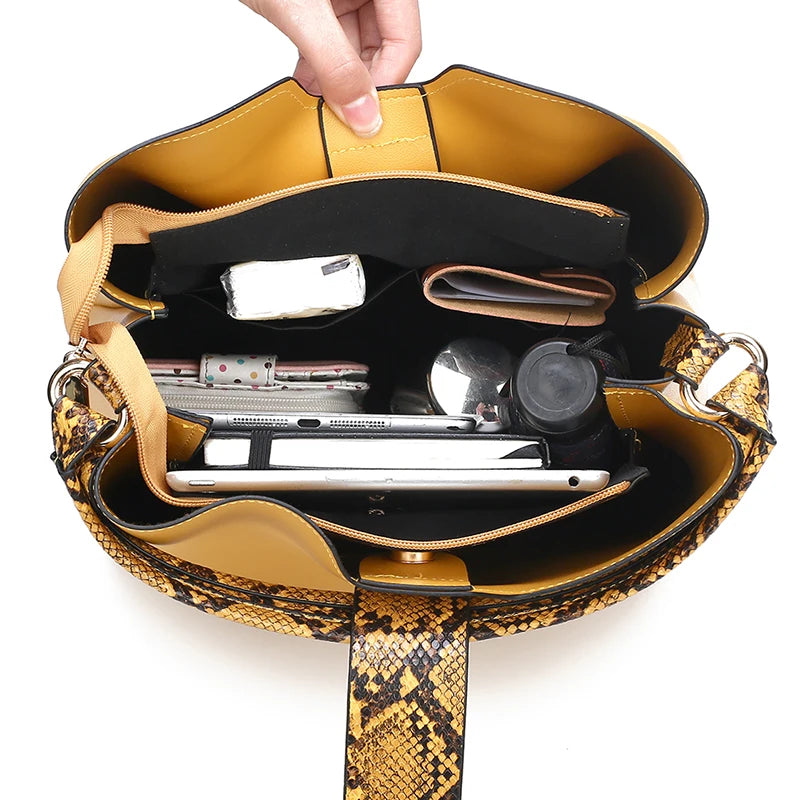 Bolsos de mano de cuero de alta calidad para mujer, conjuntos de bolsos de mano de moda, bolso de hombro grande, bolsos de mensajero cruzados, Sac A Main