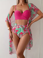 Bikini de Estampado Tropical - 3pcs
